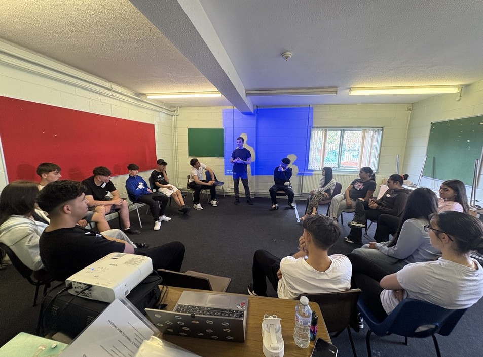 Young people taking part in a facilitated group activity